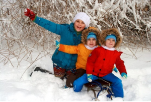 Niños en la nieve